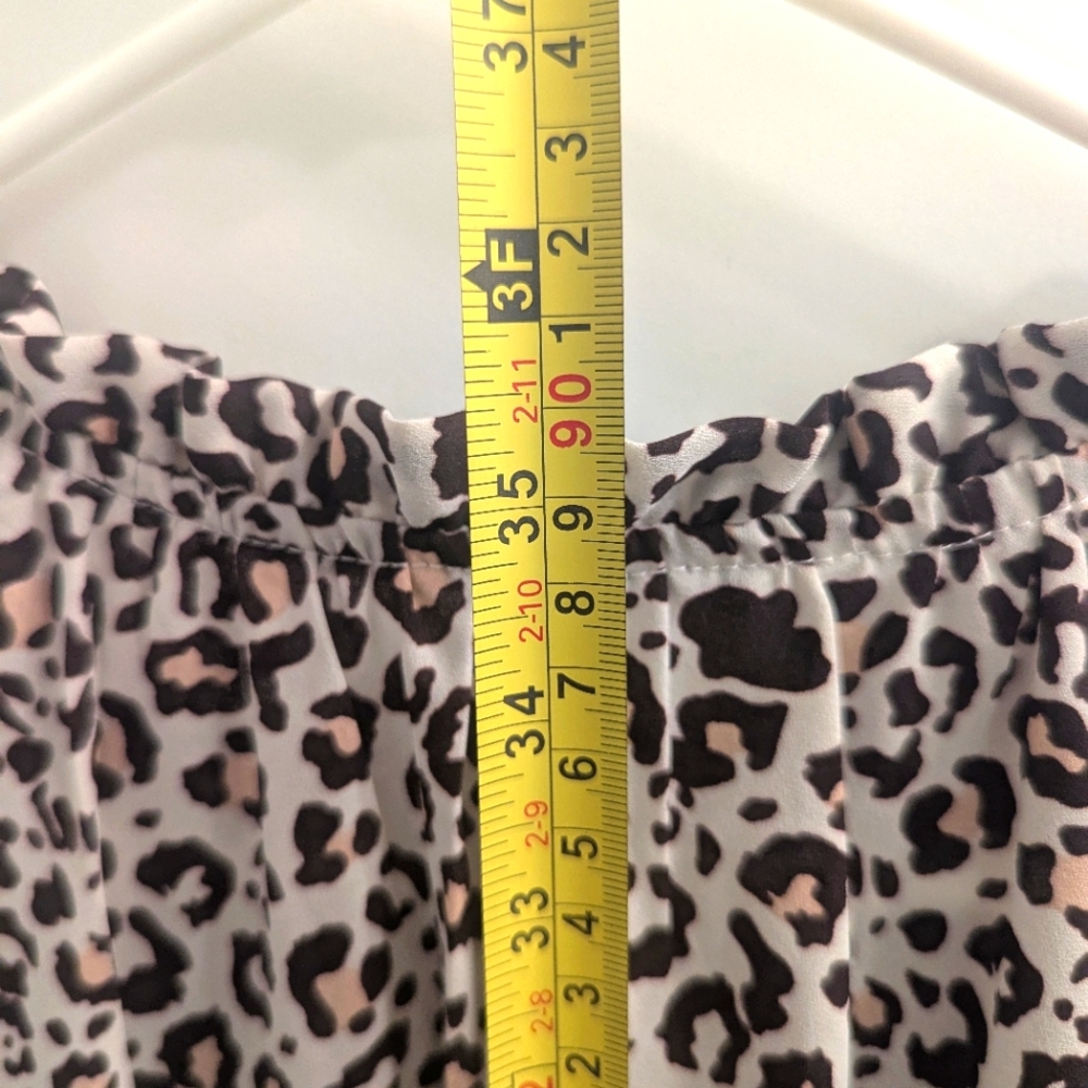 Vintage Zara Gathered Leopard Printed Dress MINI (M)⭐ - Picture 6 of 8